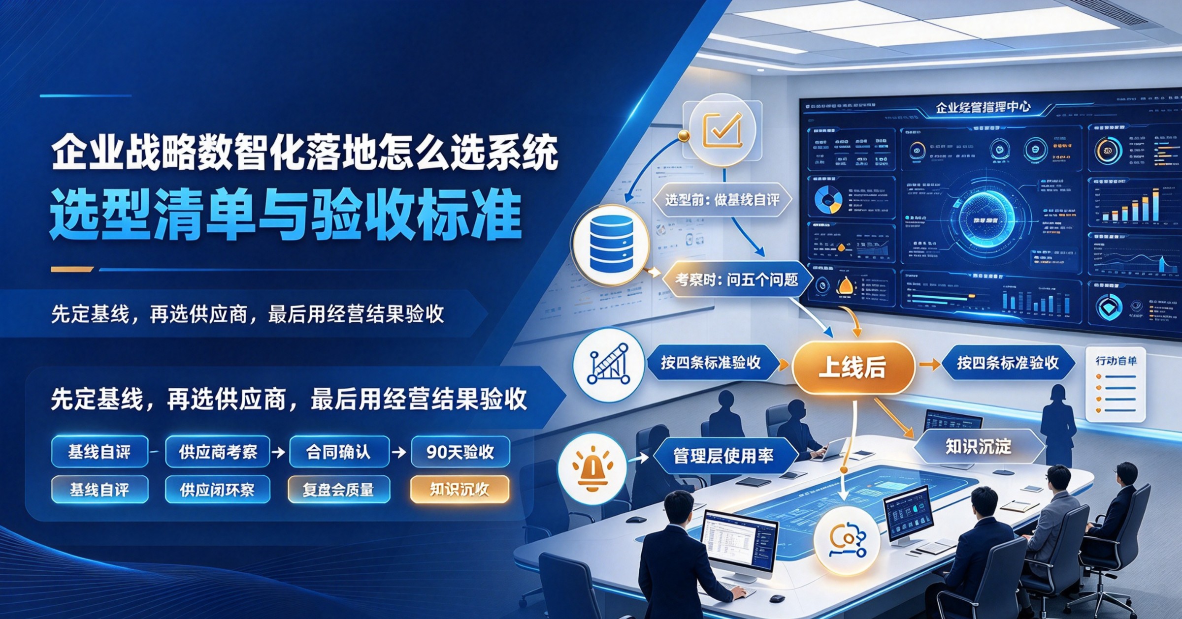 企业战略数智化落地怎么选系统：选型清单与验收标准
